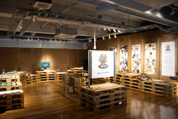 ユーロパレットを使ったパネル展示事例